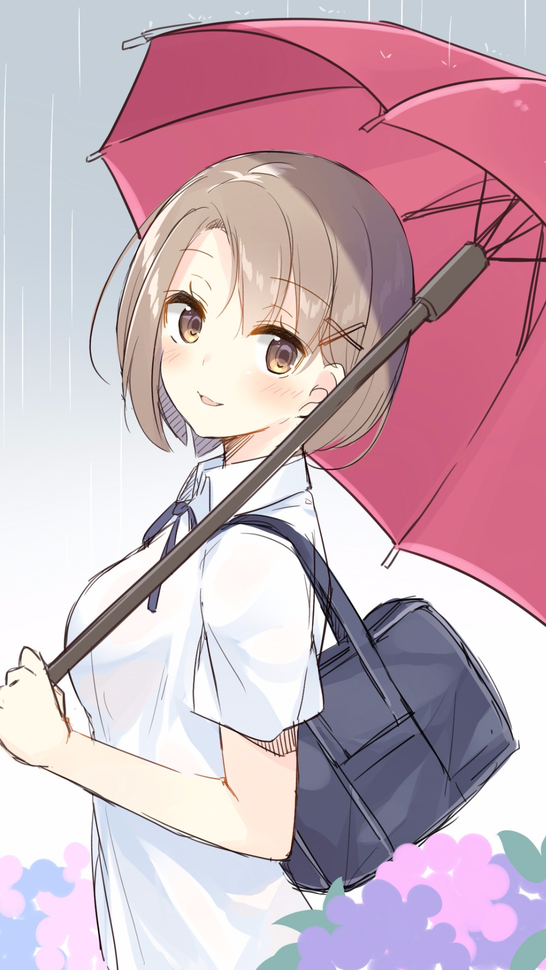 Anime Girl With Umbrella Hayakawa Wallpaper
