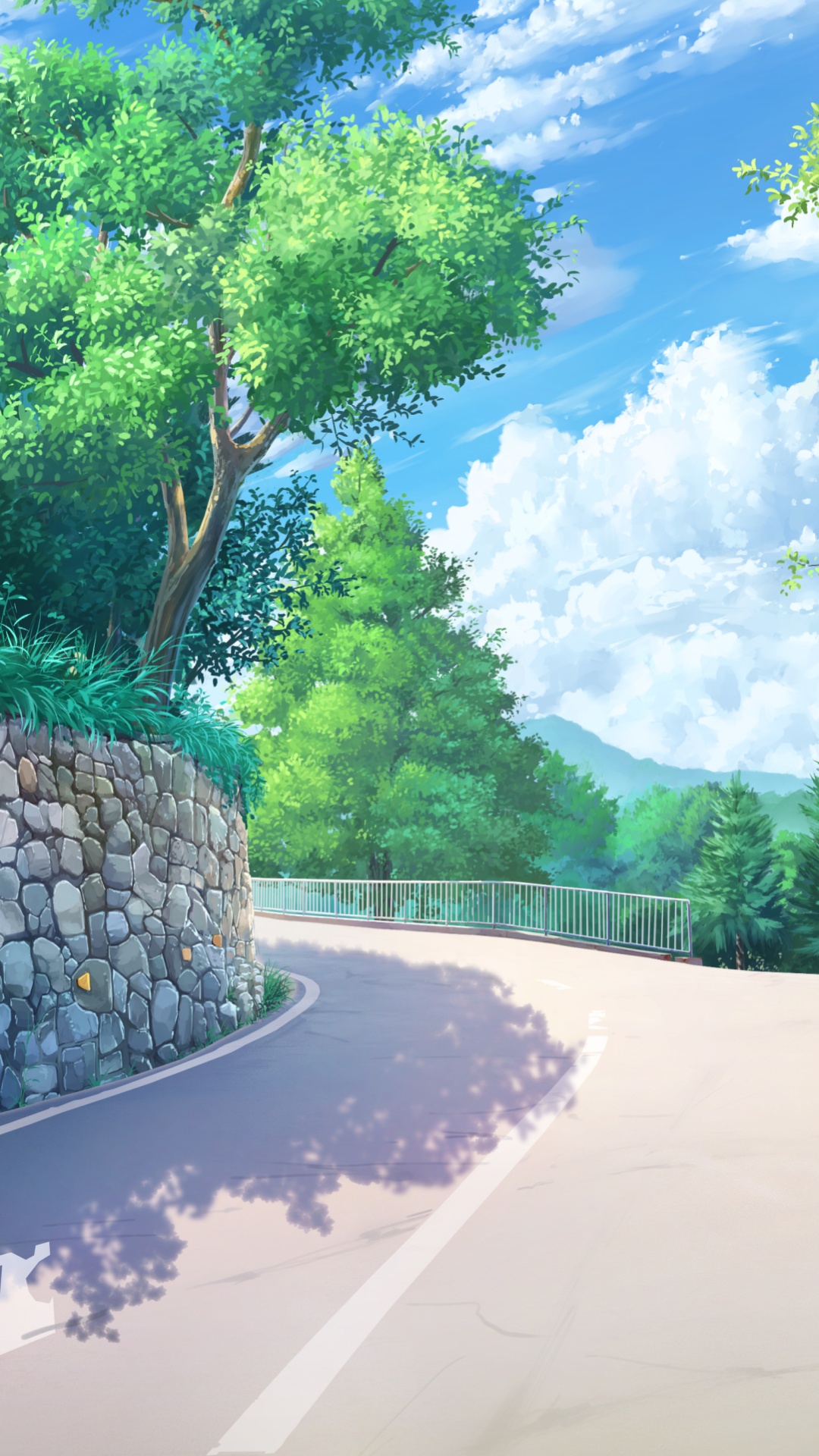 Anime Road Phone Wallpaper