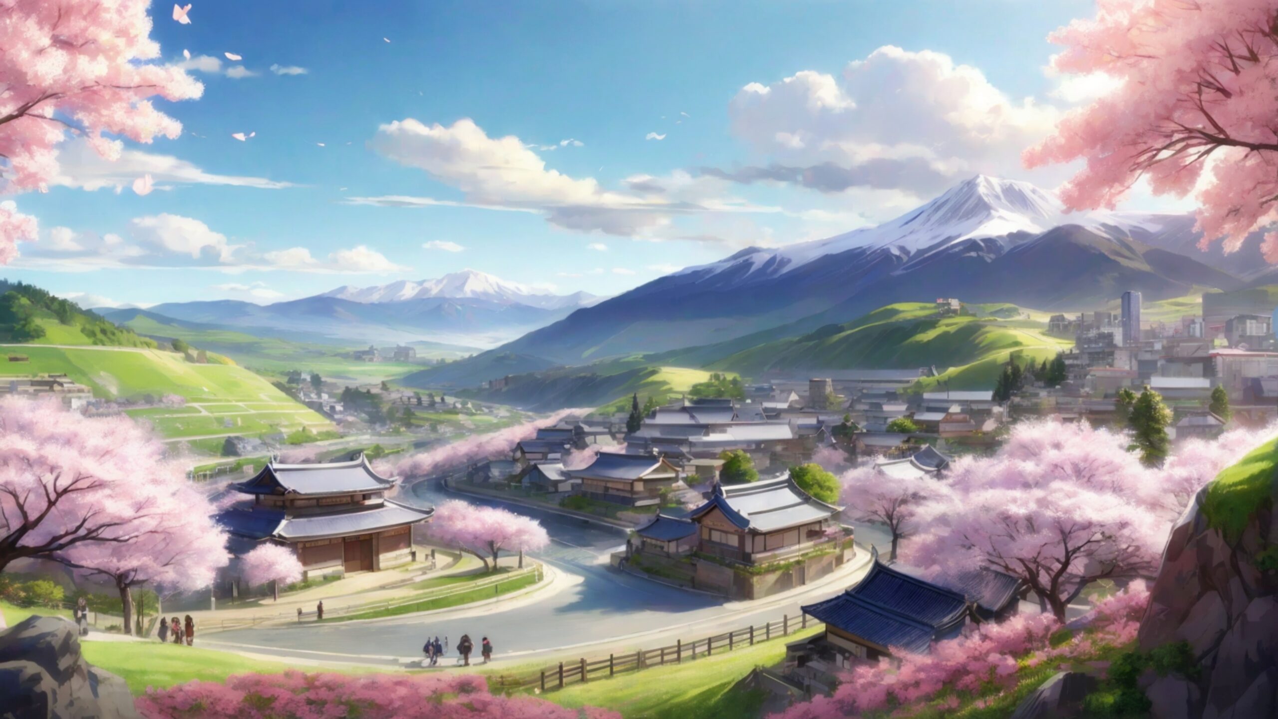 Anime Village Backgrounds Desktop