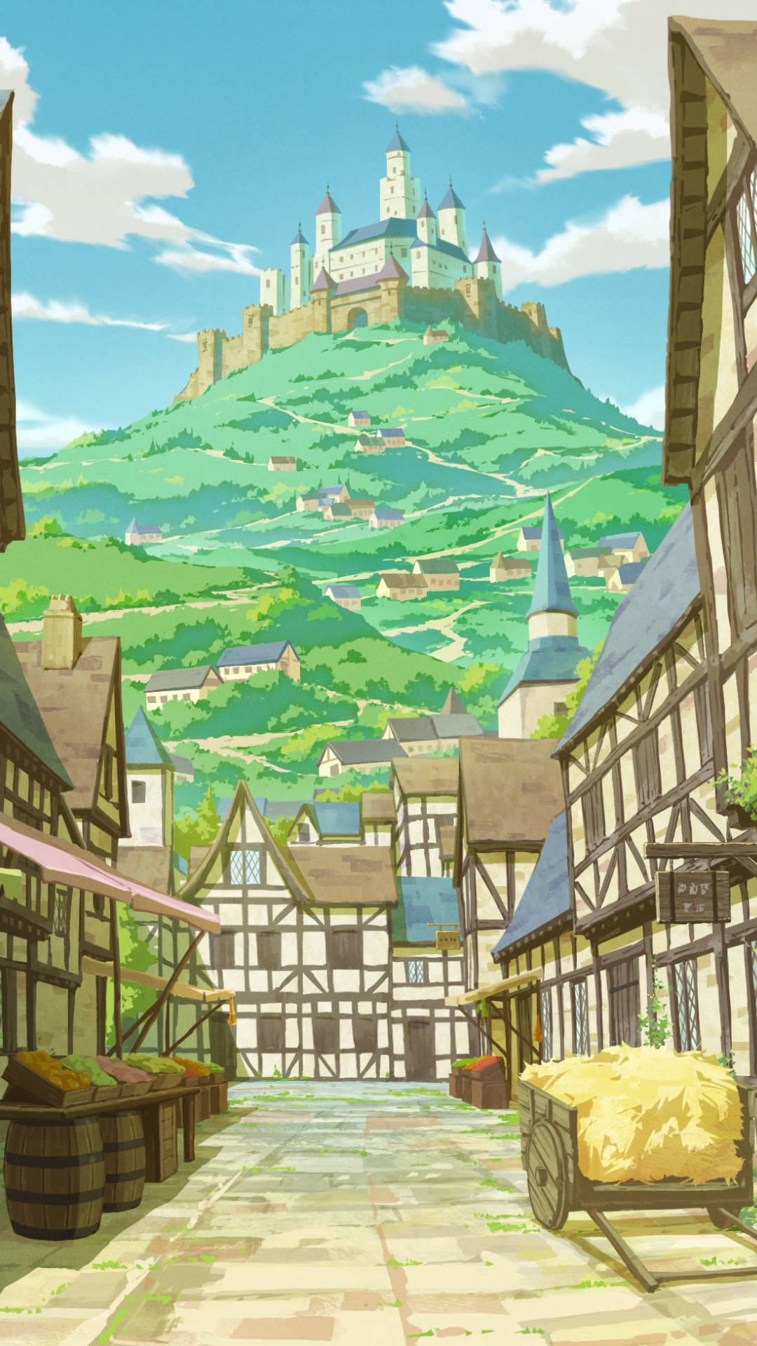 Anime Village Lockscreen Wallpaper