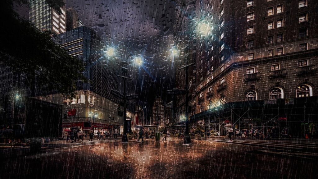 City Rain 4k Wallpaper For Computer