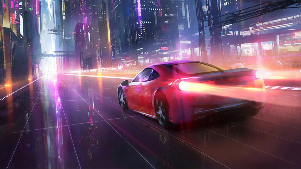 Desktop Wallpaper Cyberpunk Car