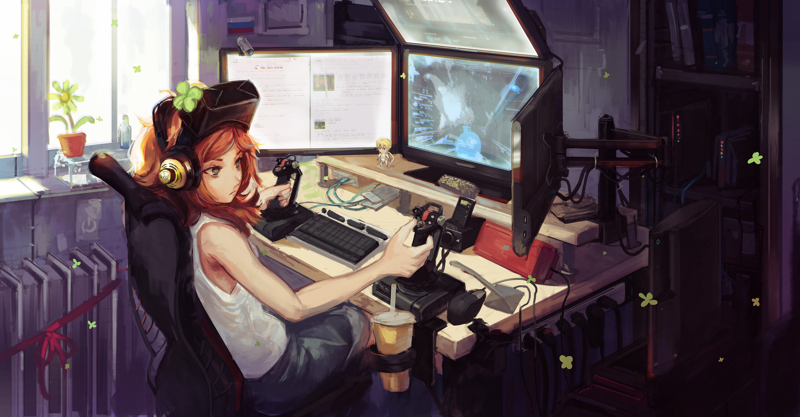 Gamer girl MacBook Wallpaper