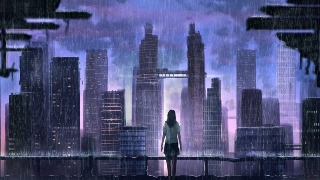 HD City Rain PC Wallpaper