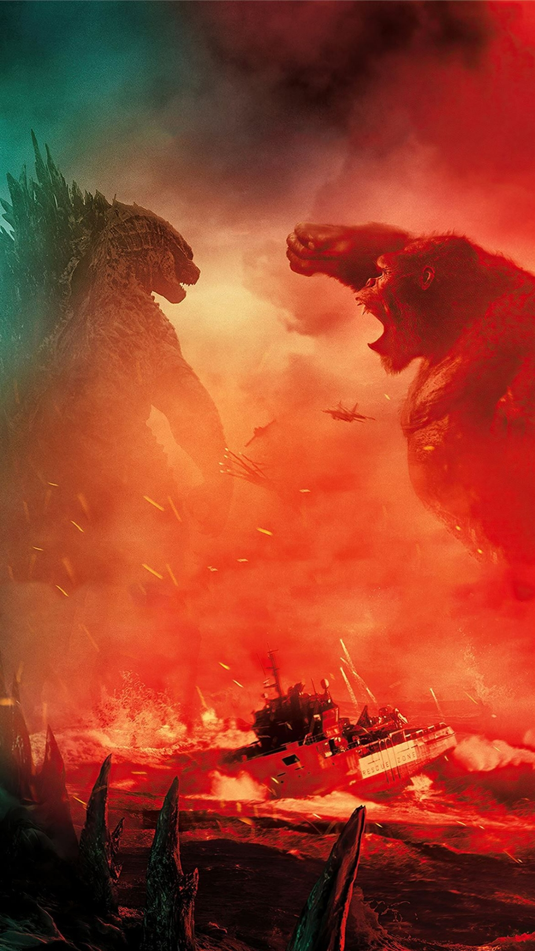 Godzilla Vs Kong Lock Screen Wallpaper 4k