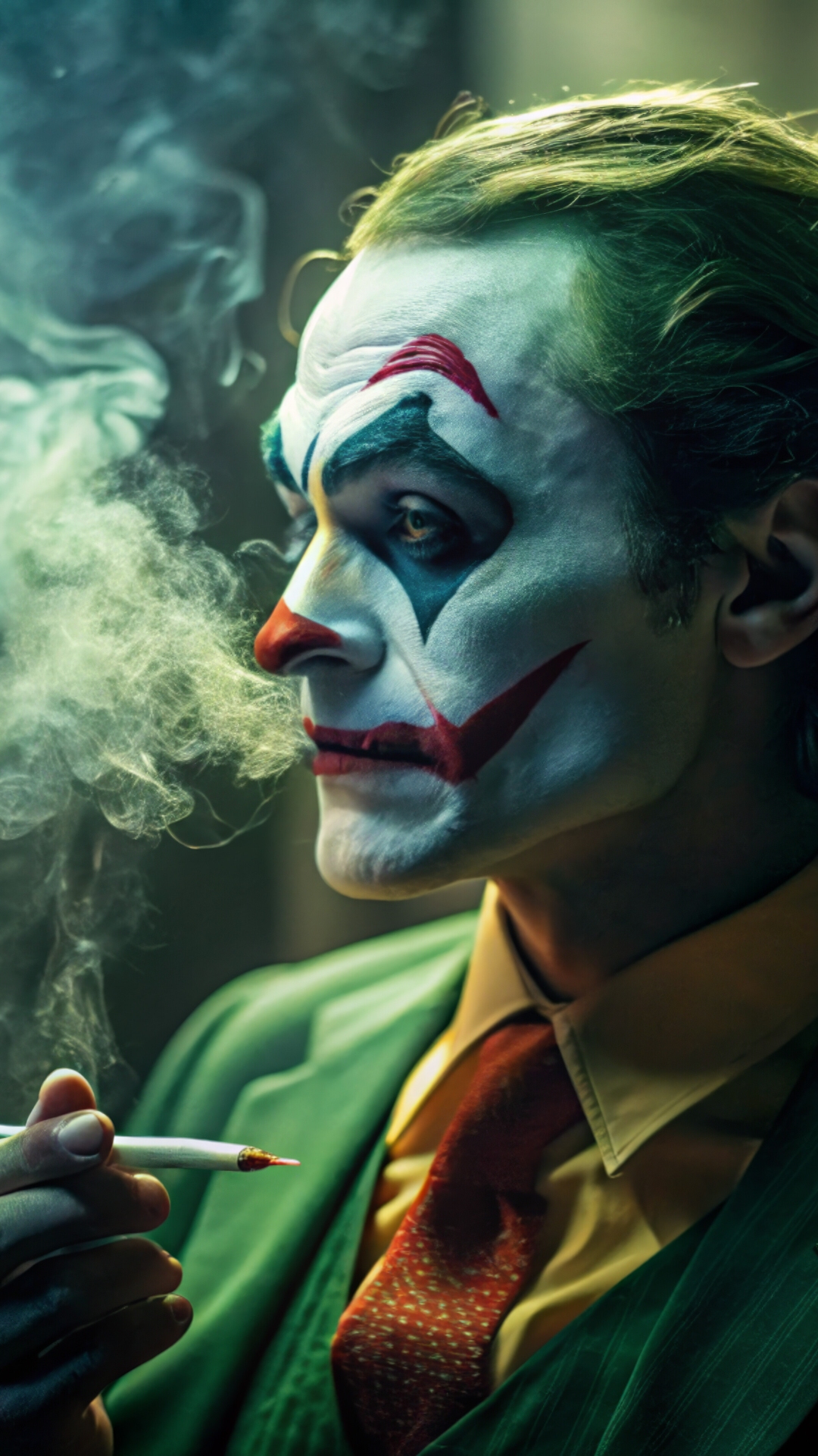 Joker Smoking Phone Wallpaper 4k