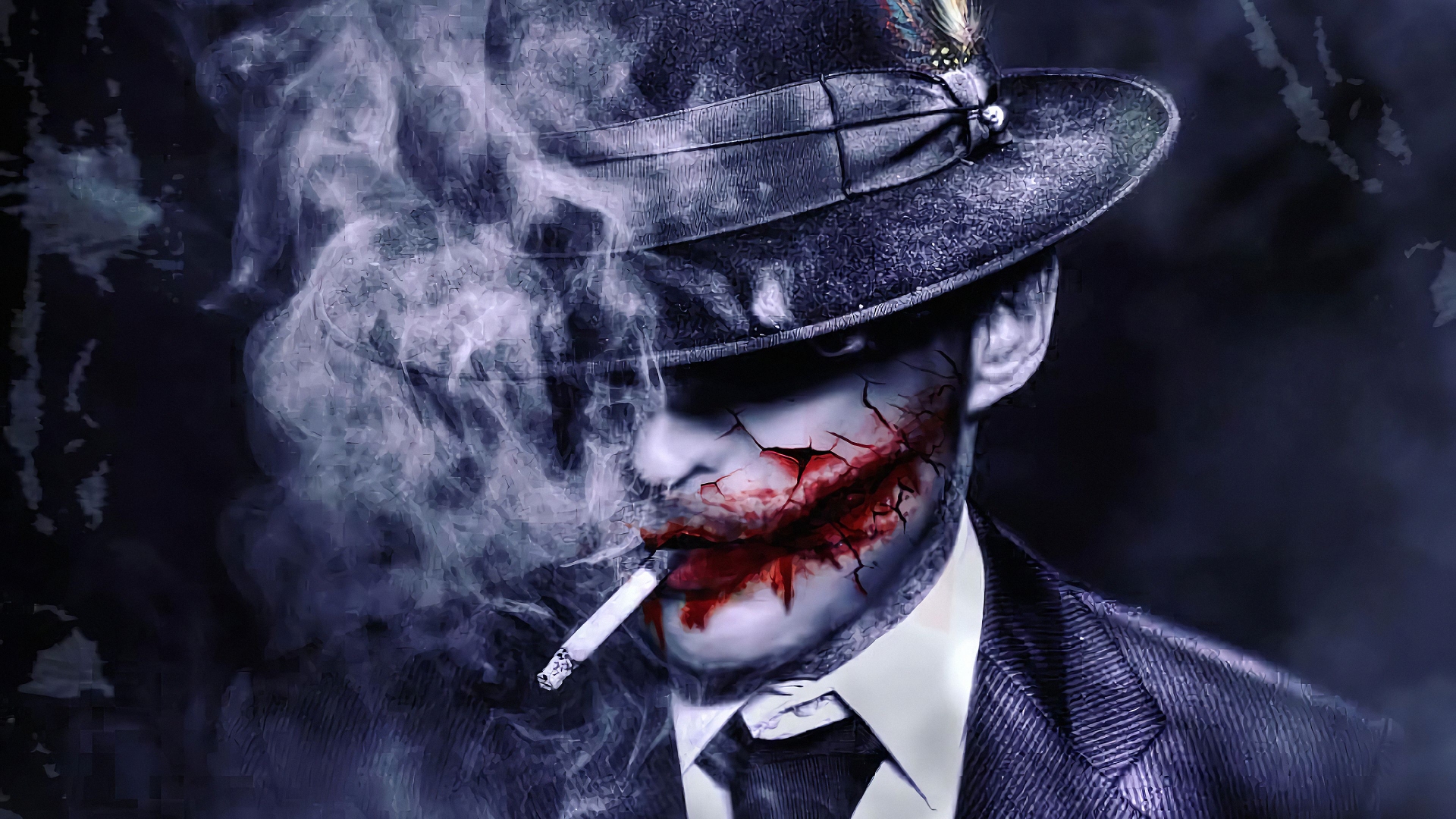 Joker Smoking Wallpaper 4k