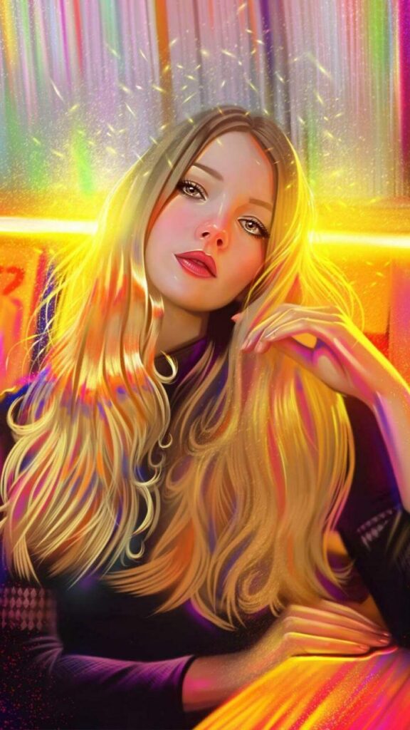 fondos de pantalla de chicas dibujadas a color hd
