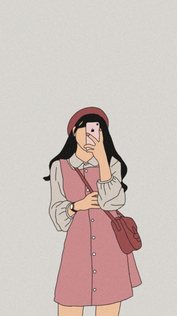 fondos de pantalla de chicas dibujadas a color phone
