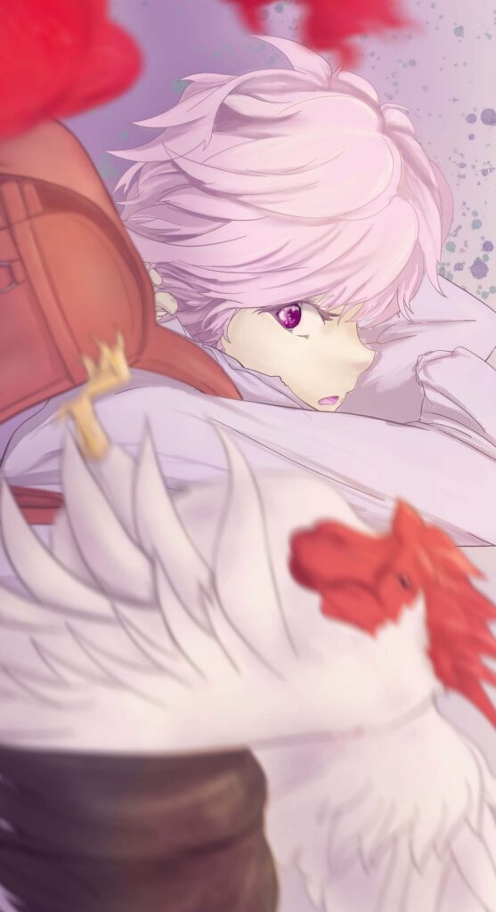 pink anime fonds decran