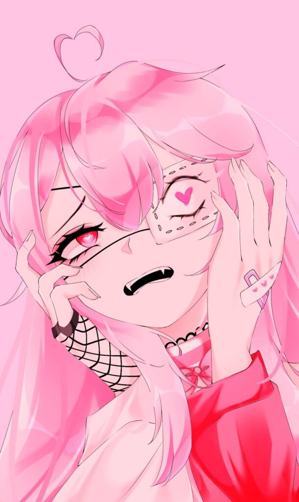 fond décran pink anime