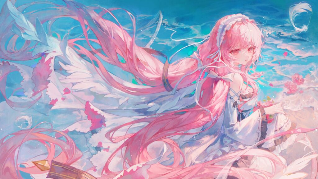 fond d'écran pink anime
