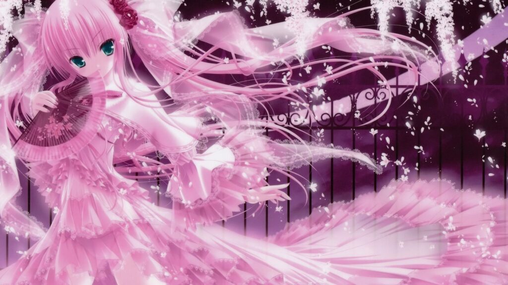 fonds d'écran pink anime ordinateur