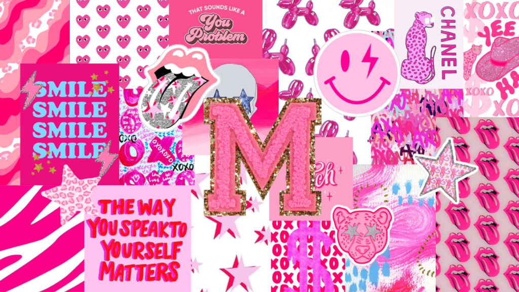 fonds d'écran preppy pink desktop