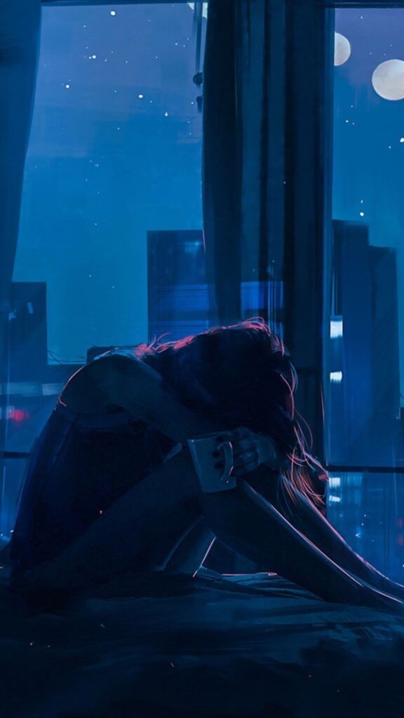 Depressed Girl iPhone Wallpaper