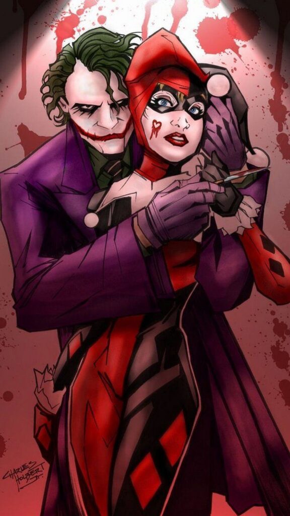 Joker and Harley Quinn iPhone Wallpaper