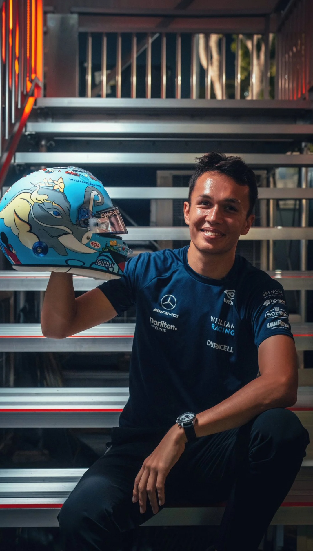 Alex Albon iPhone Lock Screen Wallpaper