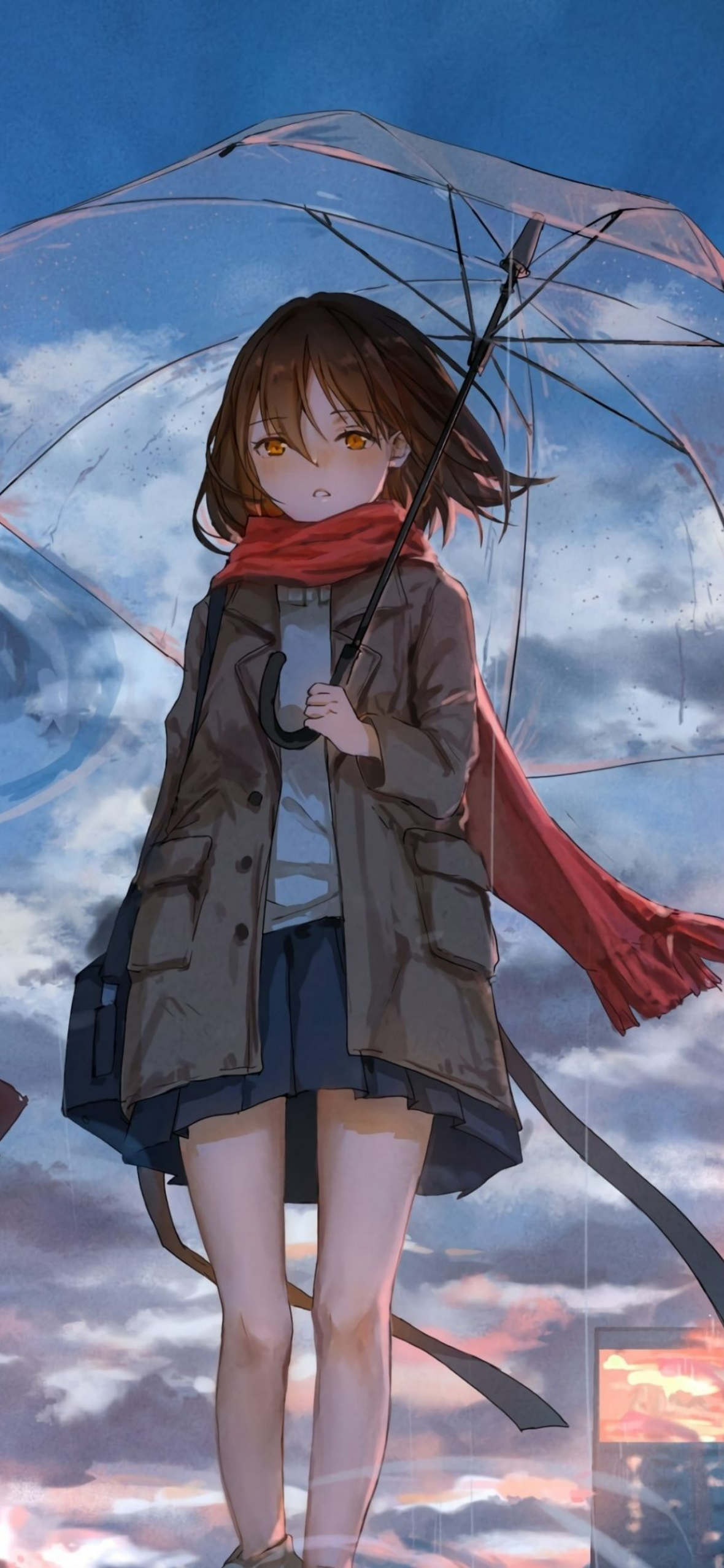 Alone Anime Girl Wallpaper For iPhone