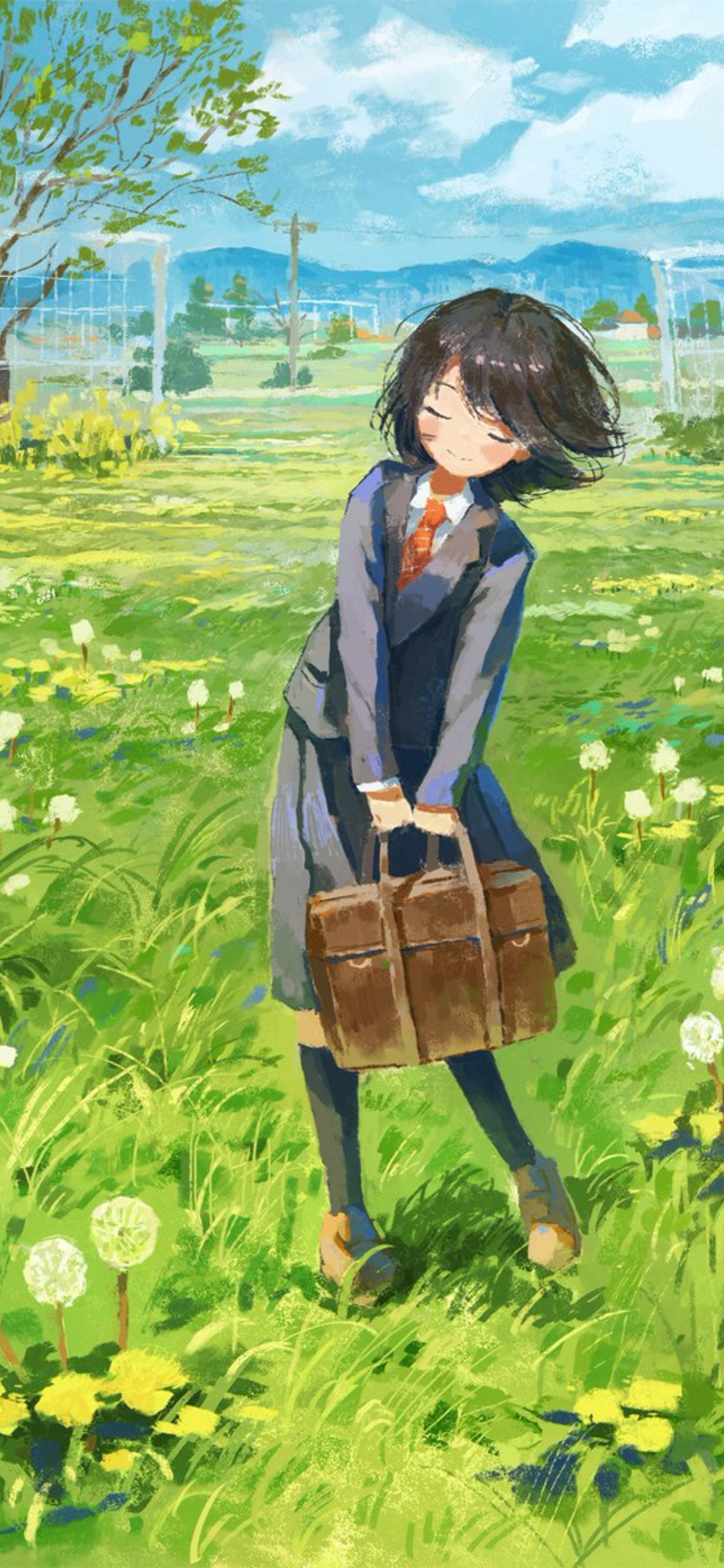 Alone Anime Girl Wallpaper iPhone 14
