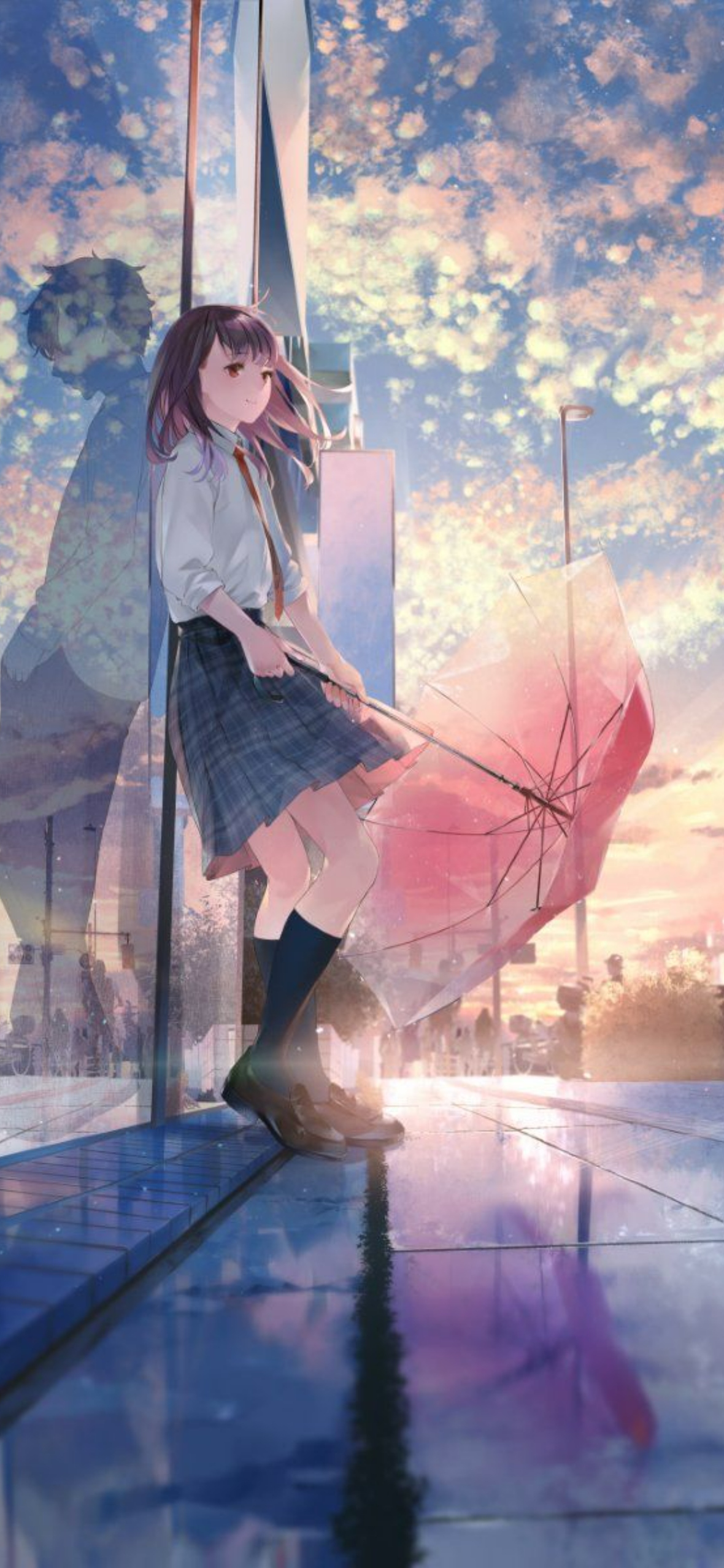Alone Anime Girl Wallpaper iPhone