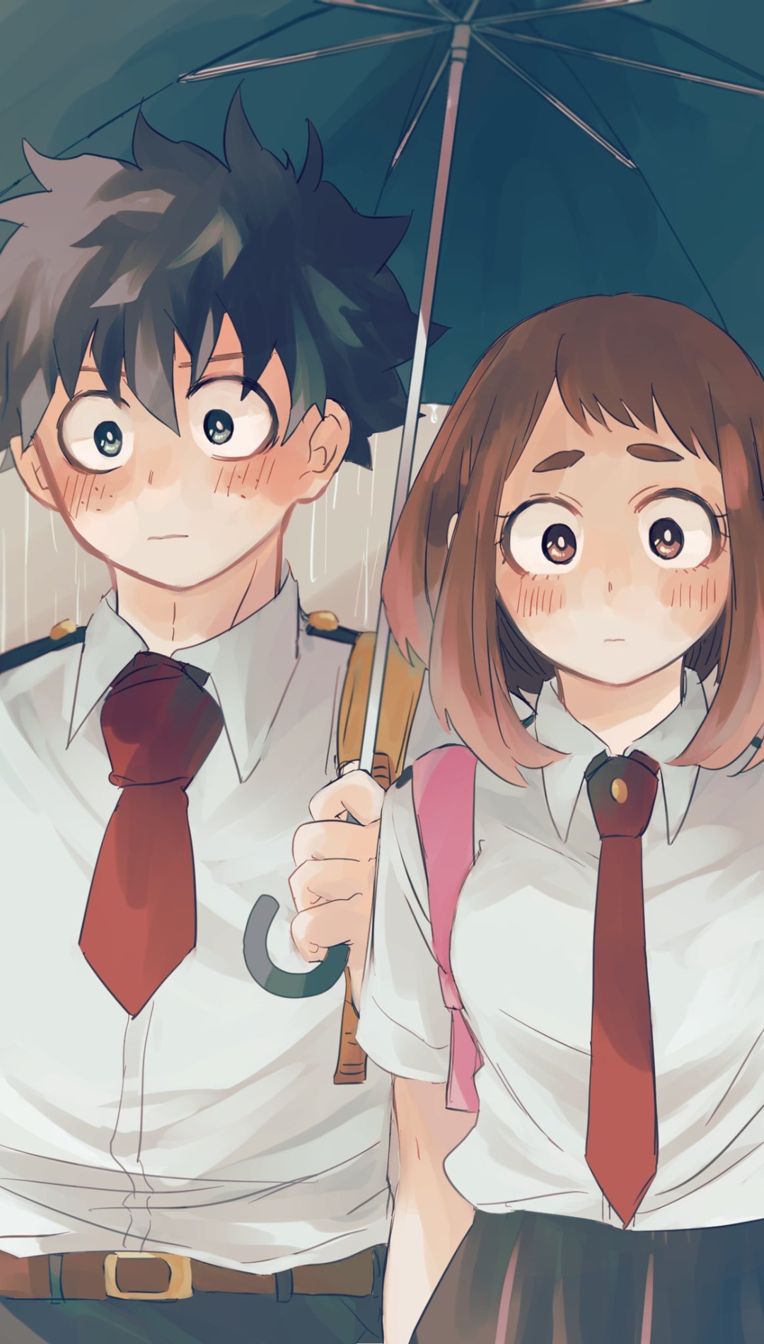 Anime School Couple Wallpaper HD For iPhone