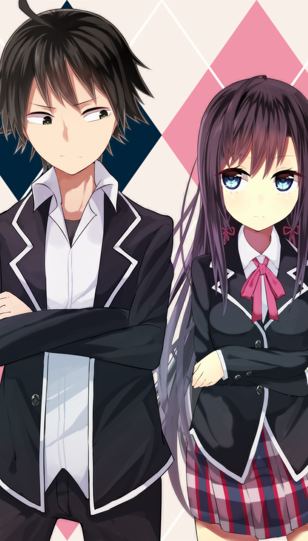 Anime School Couple Wallpaper iPhone 6