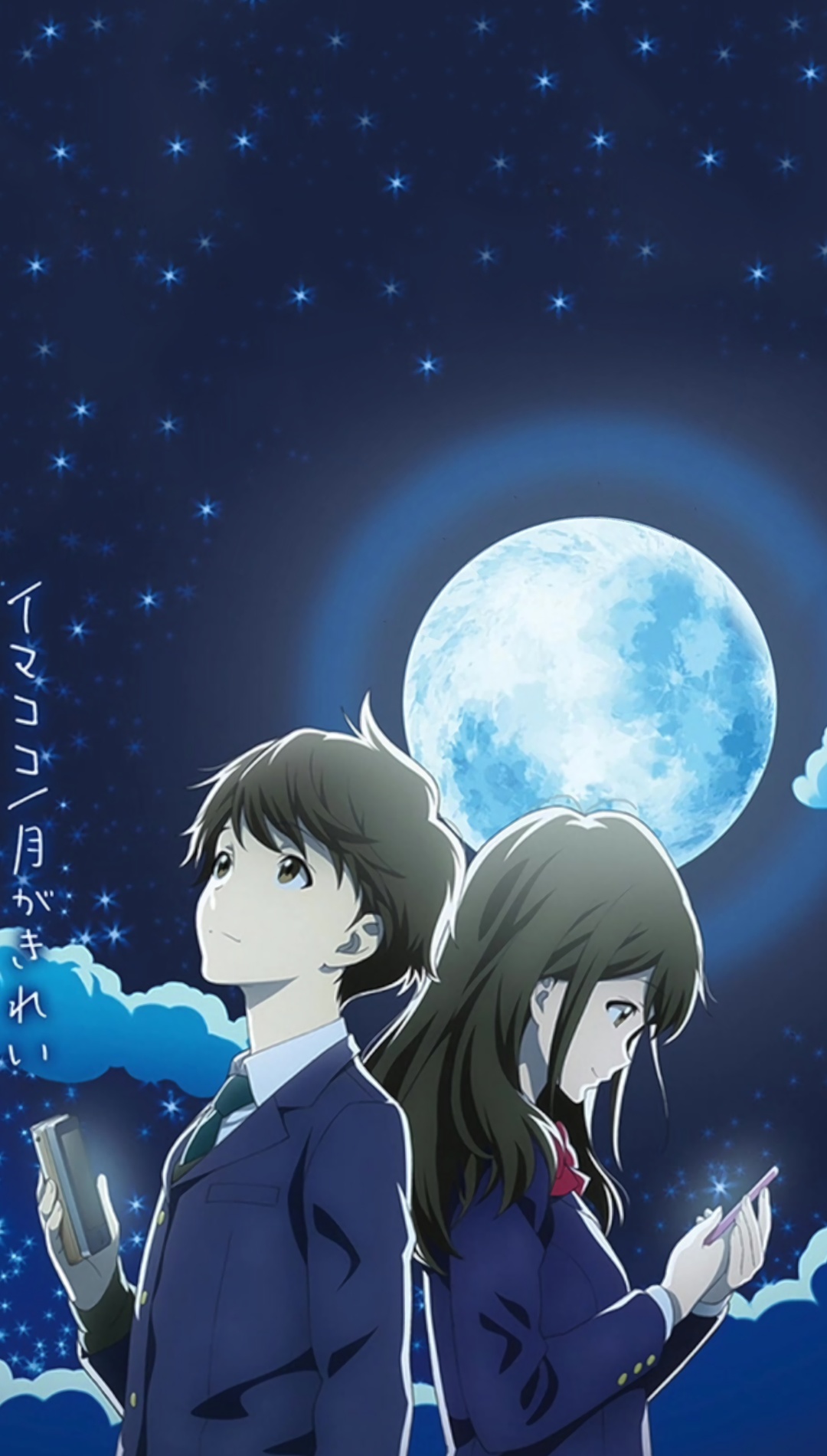 Anime School Couple Wallpaper iPhone 7