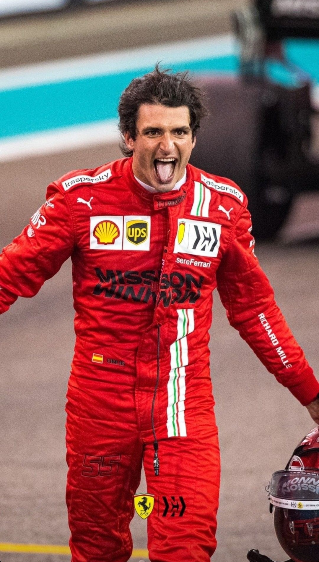 Carlos Sainz iPhone Home Screen Wallpaper