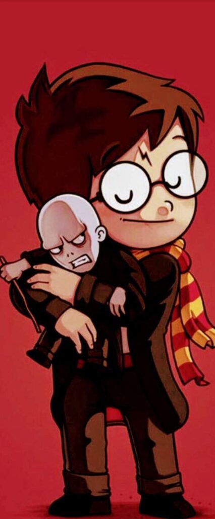 Cartoon Harry Potter iPhone Home Screen Wallpaper