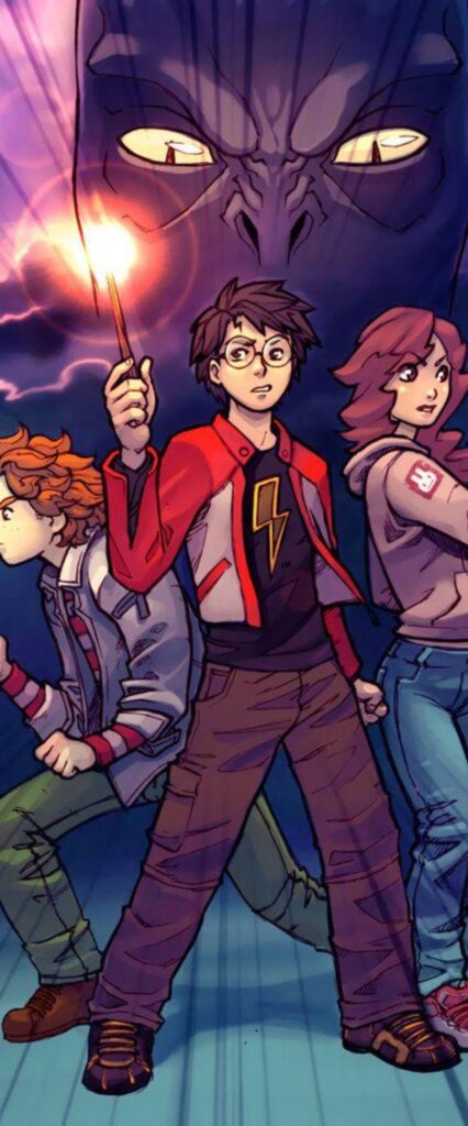 Cartoon Harry Potter iPhone Wallpaper