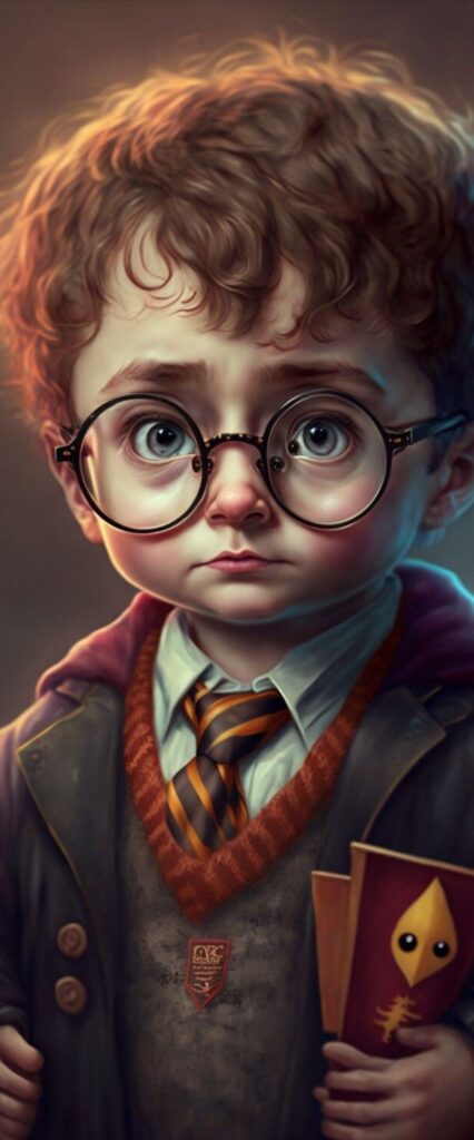 Cartoon Harry Potter iPhone Wallpaper 4k