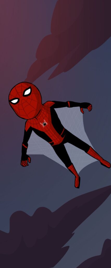Cute Spiderman iPhone Home Screen Wallpaper