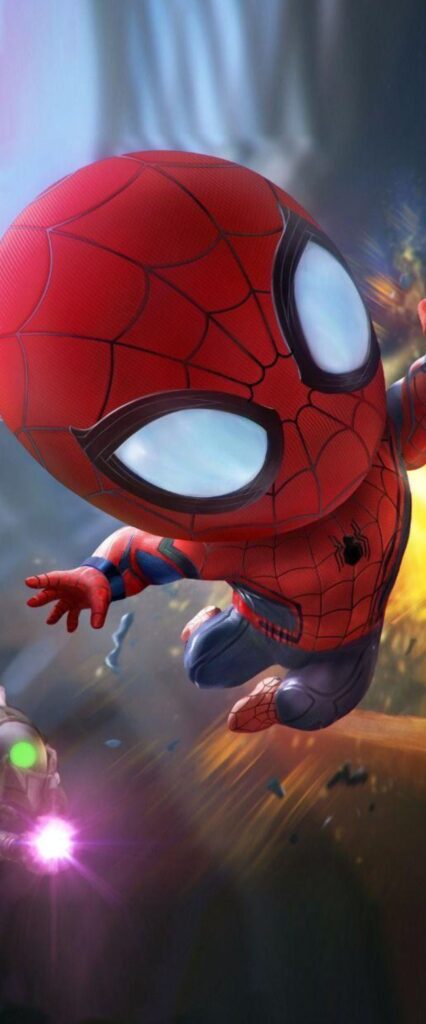 Cute Spiderman iPhone Lock Screen Wallpaper