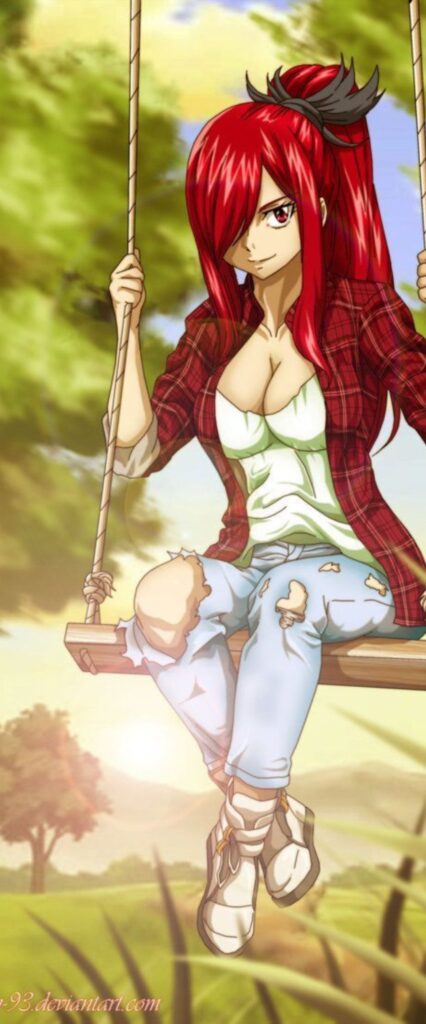 Erza Scarlet iPhone Wallpaper 4k