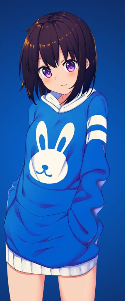 Anime Hoodie Girl Wallpaper For iPhone 11