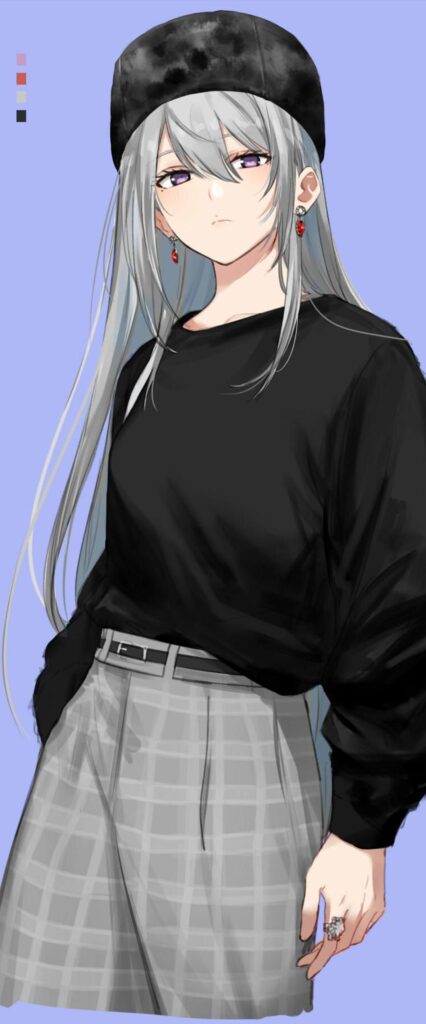 Anime Hoodie Girl Wallpaper For iPhone 14