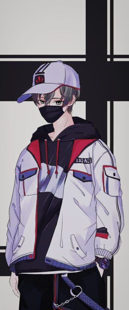 Anime Hoodie Girl Wallpaper For iPhone 15