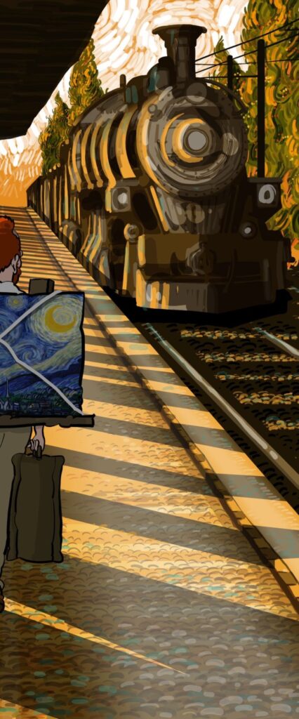 Anime Train HD iPhone Wallpaper