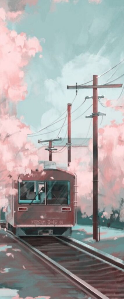 Anime Train Wallpaper For iPhone