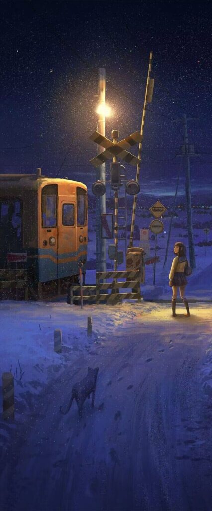 Anime Train Wallpaper For iPhone X