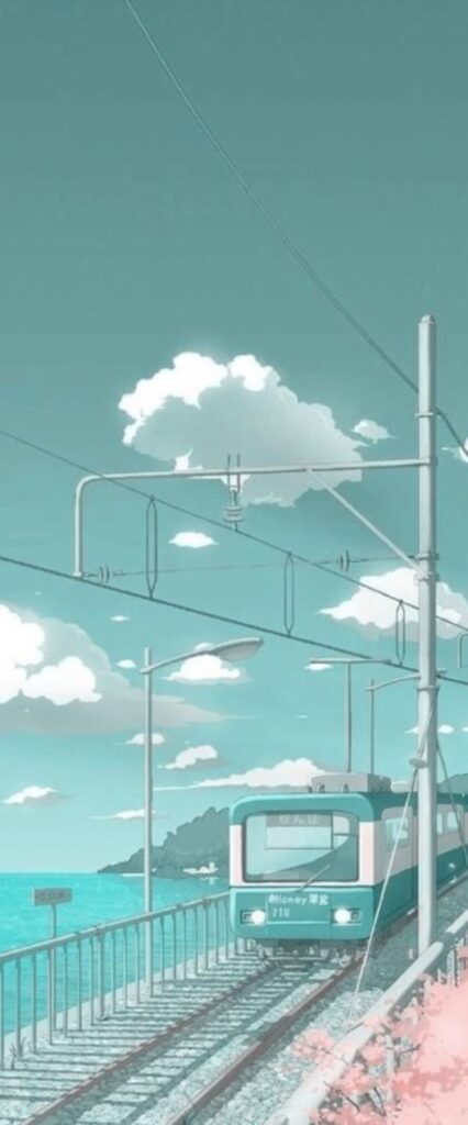 Anime Train iPhone Lock Screen Wallpaper