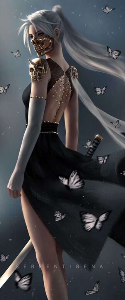 Warrior Girl 8k iPhone Wallpaper