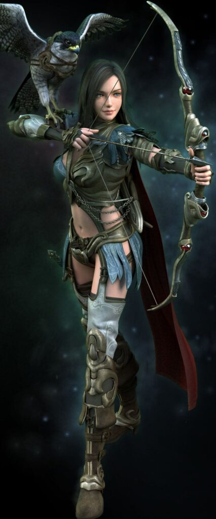 Warrior Girl iPhone Home Screen Wallpaper