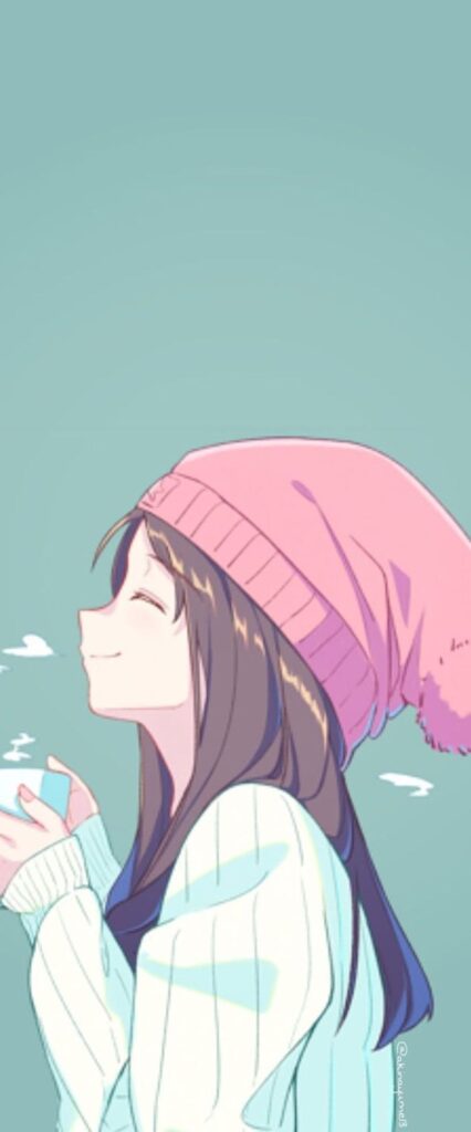 iPhone Wallpaper Anime Hoodie Girl