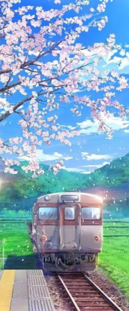 iPhone Wallpaper Anime Train