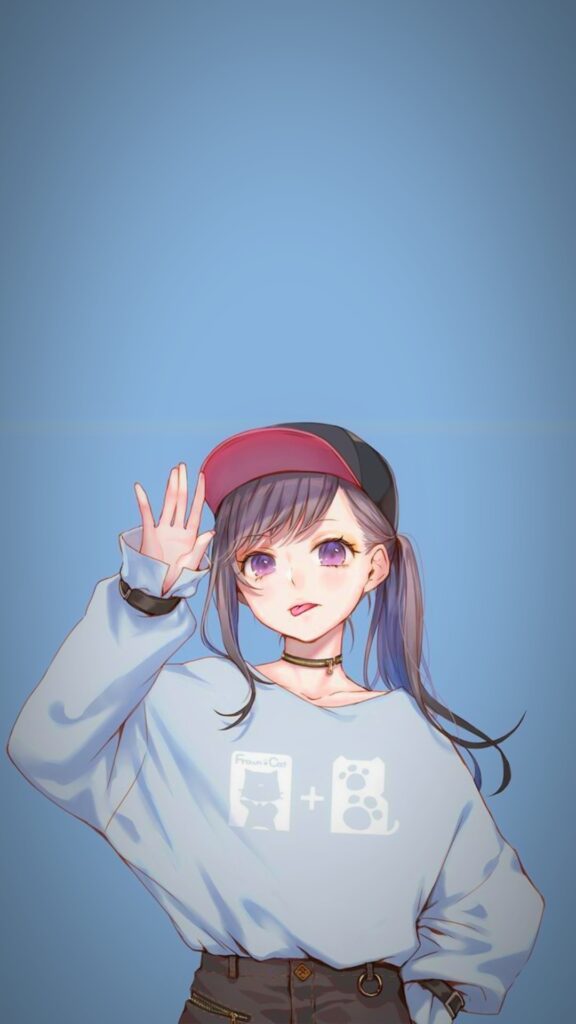 Cute Cartoon Girl Wallpaper
