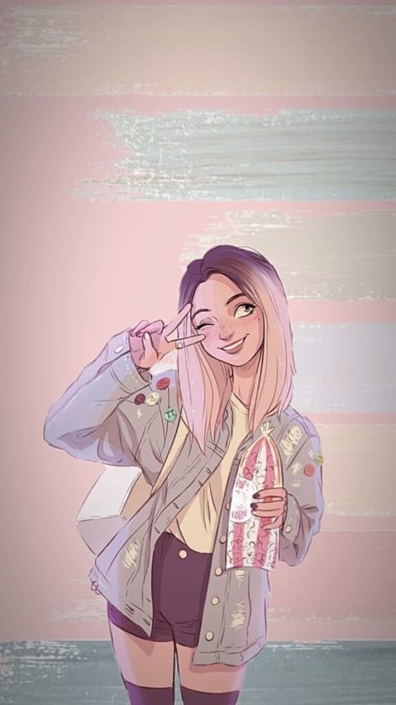 Cartoon Girl Wallpaper