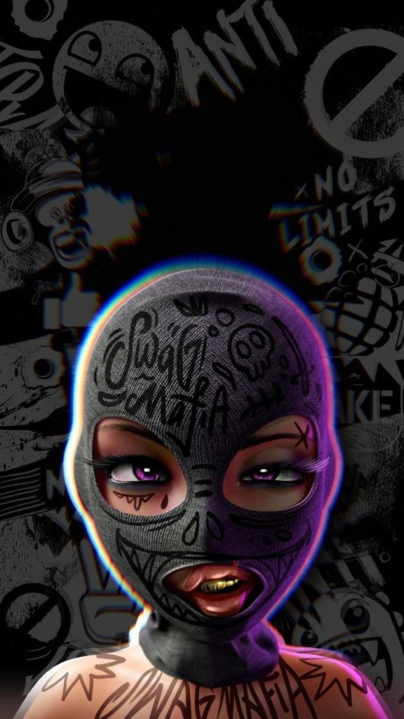 Ski Mask Cartoon Wallpaper
