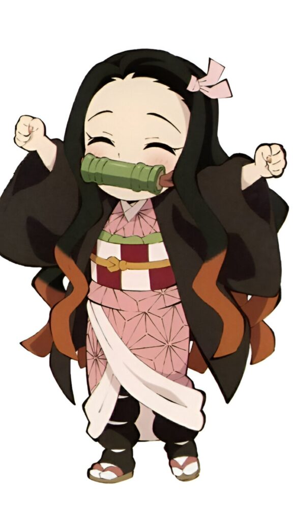 Nezuko Chibi iPhone Wallpaper
