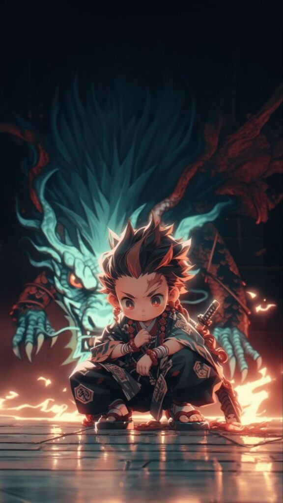 Tanjiro Chibi Wallpaper